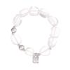Cui Yan S925 Sterling Silver Korean Style White Crystal Women's Bracelet - Light Luxury Niche Ins Style Elastic Cord Bracelet