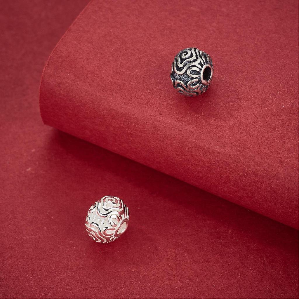S925 Sterling Silver Ruyi Auspicious Cloud Spacer Beads for DIY Jewelry