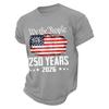 Mens Short Sleeve Crewneck T Shirt We The 1776 250 Years 2026 Graphic Print Loose Fit Casual Top