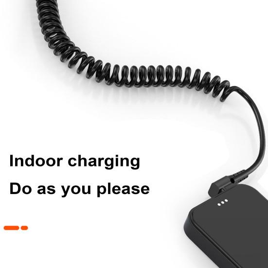 Type-C Cable Fast Space-saving Charging Safe Telescopic Design Spring TPU Data Cable for Tesla