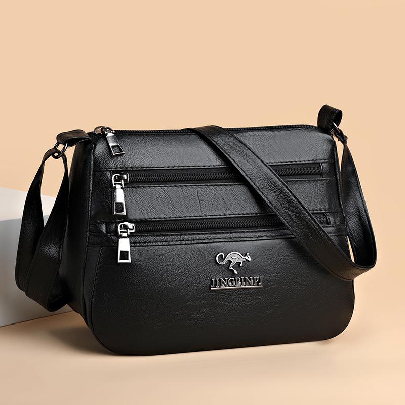 Dámská vícevrstvá crossbody taška s měkkou texturou velká kapacita kvalitní taška přes rameno nová