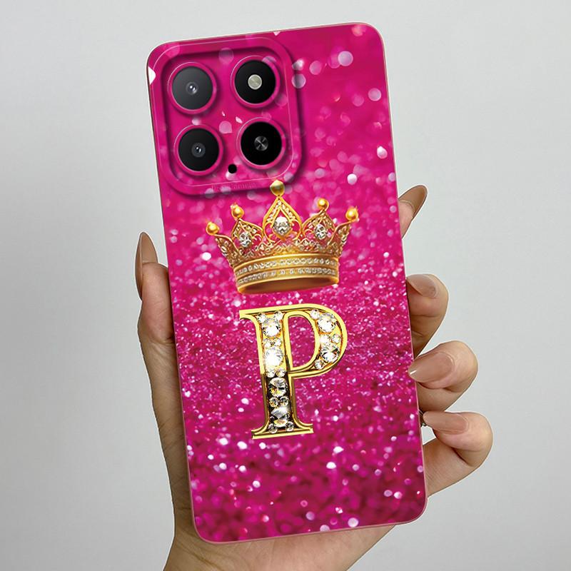Casing For Honor X5b 2024 Phone Case Crown Letters Silicone Soft Full Protective Back Cover For HonorX5b X 5b+ Plus Coque Fundas