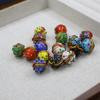 10Pz Ciondoli Fai da Te Perline in Vetro Lampwork Artigianali Perline Distanziatrici Rotonde 14mm Per Creazione Gioielli Ciondoli Fai da Te Accessorio Collana Orecchini