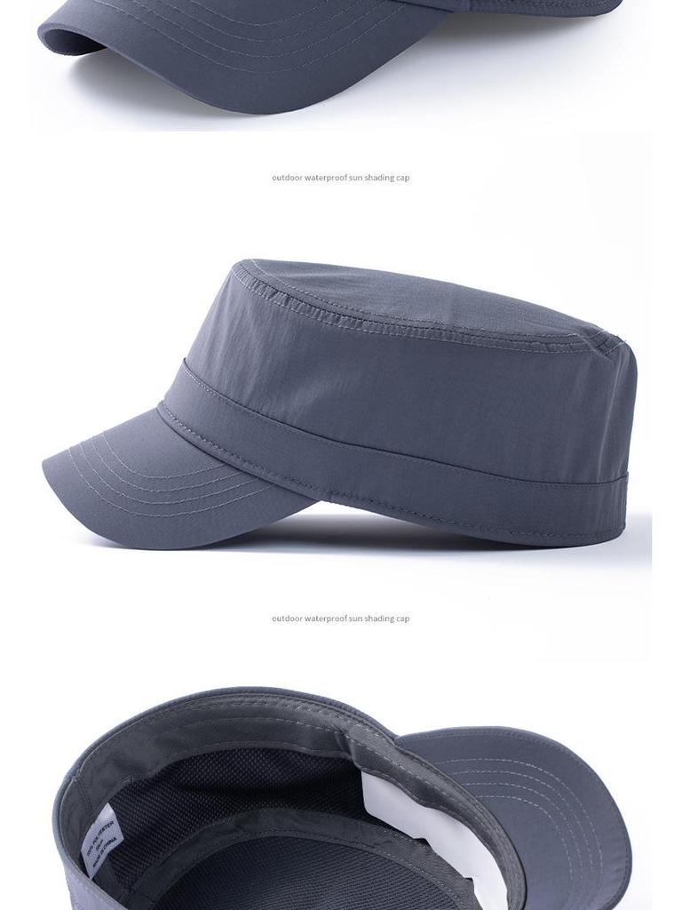 Men's Plus Size Quick-Drying Flat Top Hat - Trendy, Warm & Versatile for Autumn/Winter