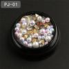 Mixed Colorful Pearl Willow Ding Jewelry with Irregular Small Beads Sparkling Nail Art Decoration DIY Mermaid Nails Products Set