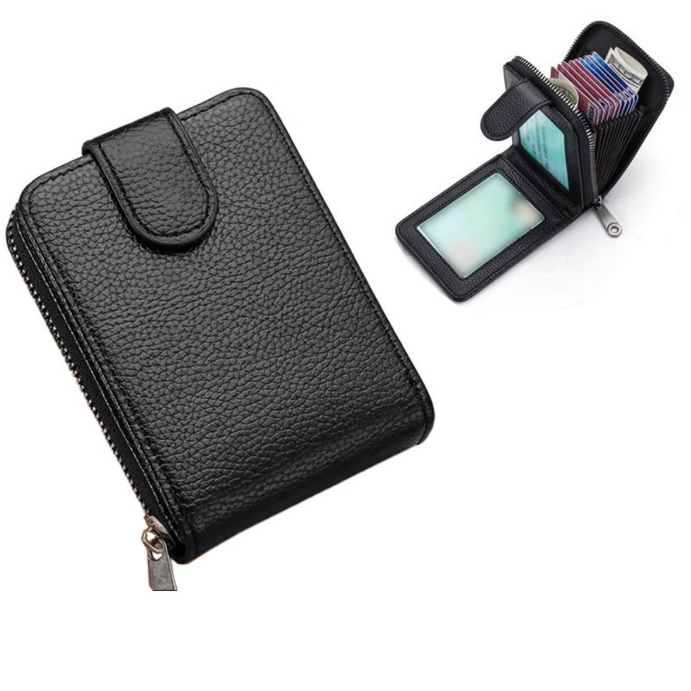 with Buckle Men's Zipper Wallet 11/16 Slots Portable Coin Purse PU Leather Card Holder  Female