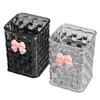 Rattan Woven Textured Pencil Cup Desktop Pen Organizers Space Saving Desktop Pen Organizers Makeup Brush Storage Box
