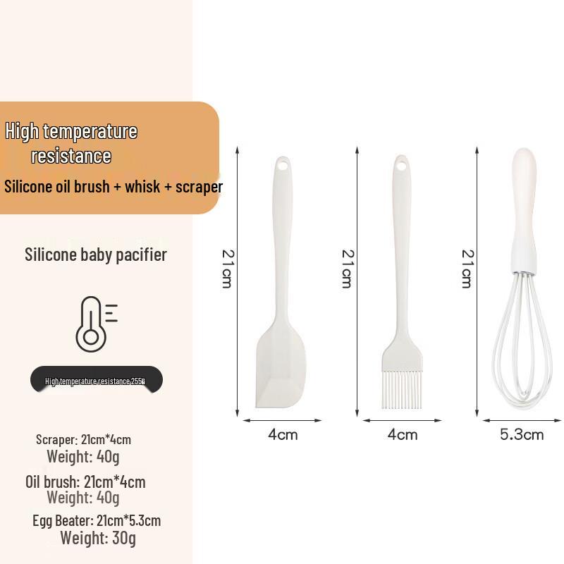 Lilang 3-Piece Silicone Baking Utensil Set