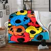 1pc Colorful Skulls Blanket Warm, Cozy, And Soft, Suitable for Sofas, Beds, Cars, And Office Use.Perfect for Camping And Travel, Making It a Great Gif