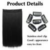 5Clips In Hair Synthetic Long Straight Hair Extensions Natural Hairpiece For Women Cosplay Party Wear