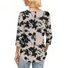 Womens Tops 3/4 Sleeve With Buttons Casual Blouses Summer Outfits Beach Vacation Clothes