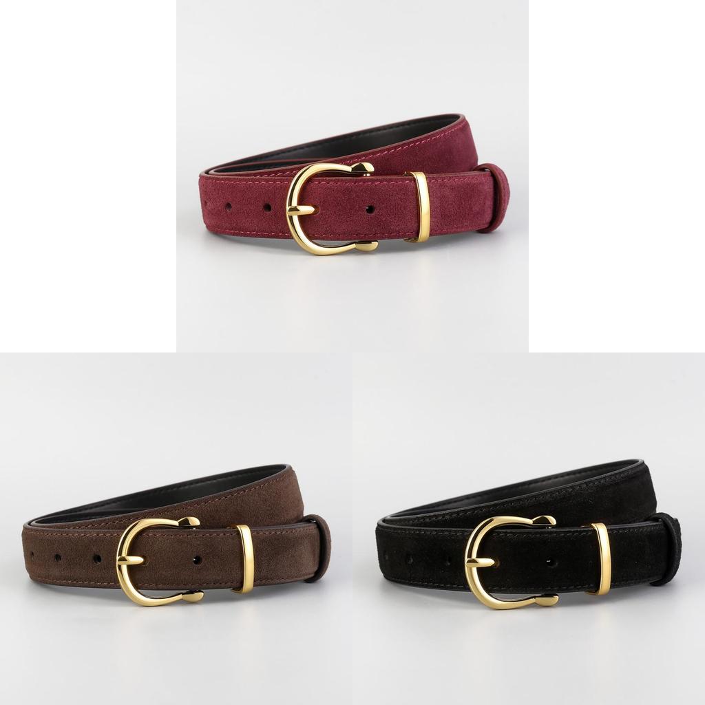 Minimalist Genuine Leather Waist Belt With Pin Closure For Fashionable Ladies And Jeans