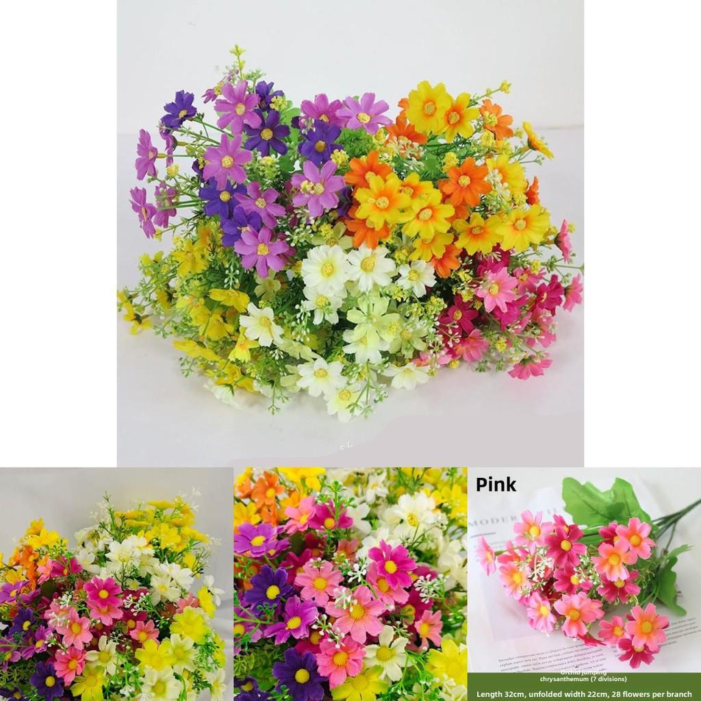 Fake Flower Bouquet With Plastic Chrysanthemum For Garden Bed Decor And Diy Arrangements