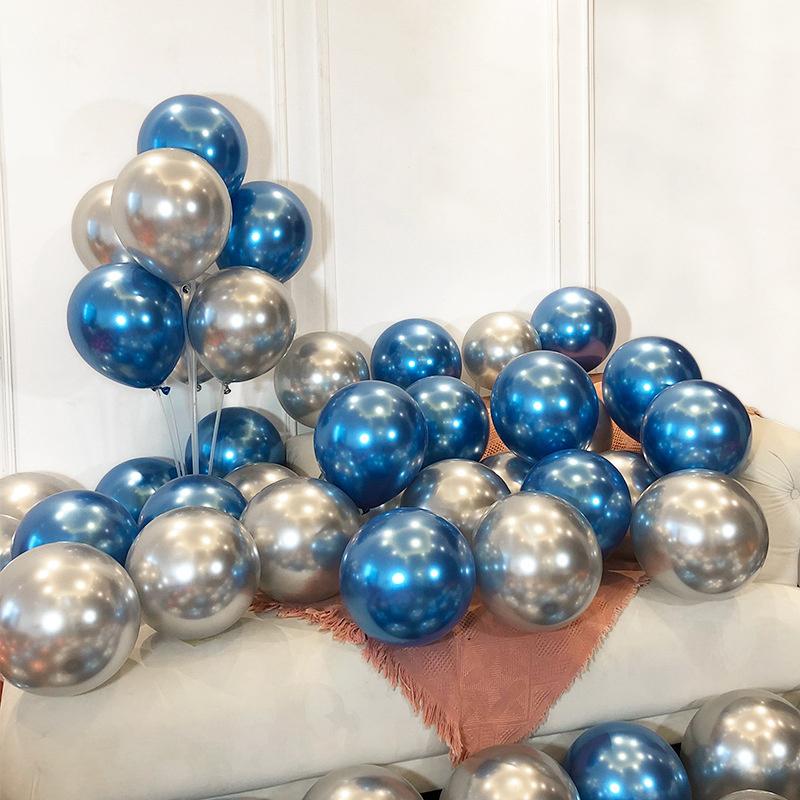 20Pcs Chrome Metallic Balloons 10 Inches Latex Balloons For Diy Valentine'S Day Wedding Birthday Party  Year Decorations