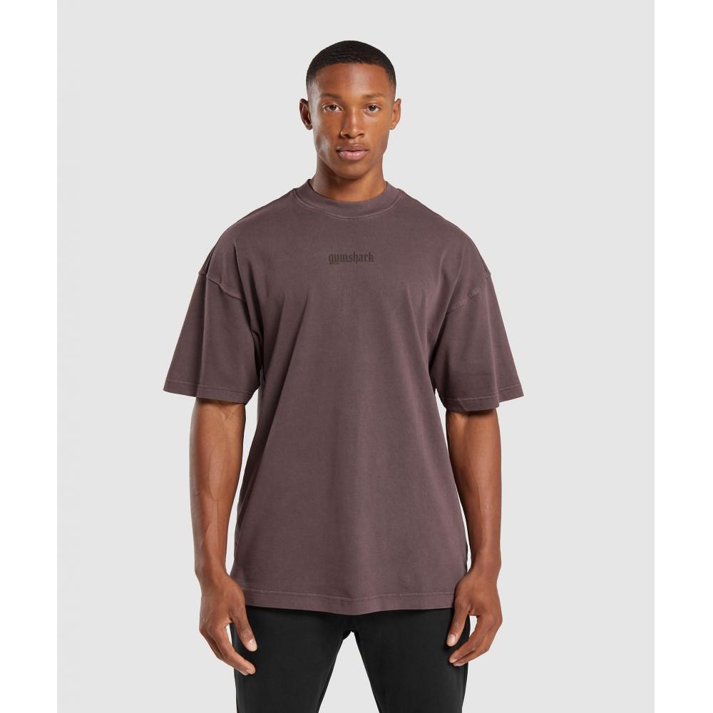 

Футболка GYMSHARK Heavyweight Какао-коричневый A4A9B NB4T