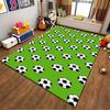 Green Carpet with Soccer Ball Pattern for Living Room Decoration Suitable for use as an anti-slip for living room bedroom sofas