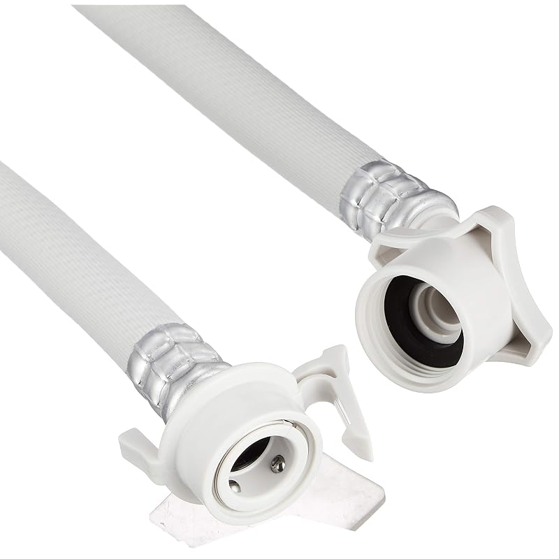 SANEI Washing Machine Water Supply Hose for Fully Automatic Washing Machines, No Outlet, One-Touch Connection, 1m, G3/4 Female Thread, PT17-1X-1