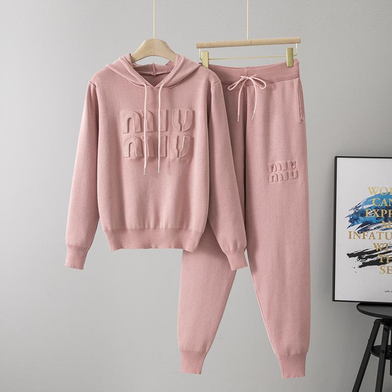 YYFS Women's Fashion Casual Spring Autumn Long Sleeve Hooded Trousers Pants Suits