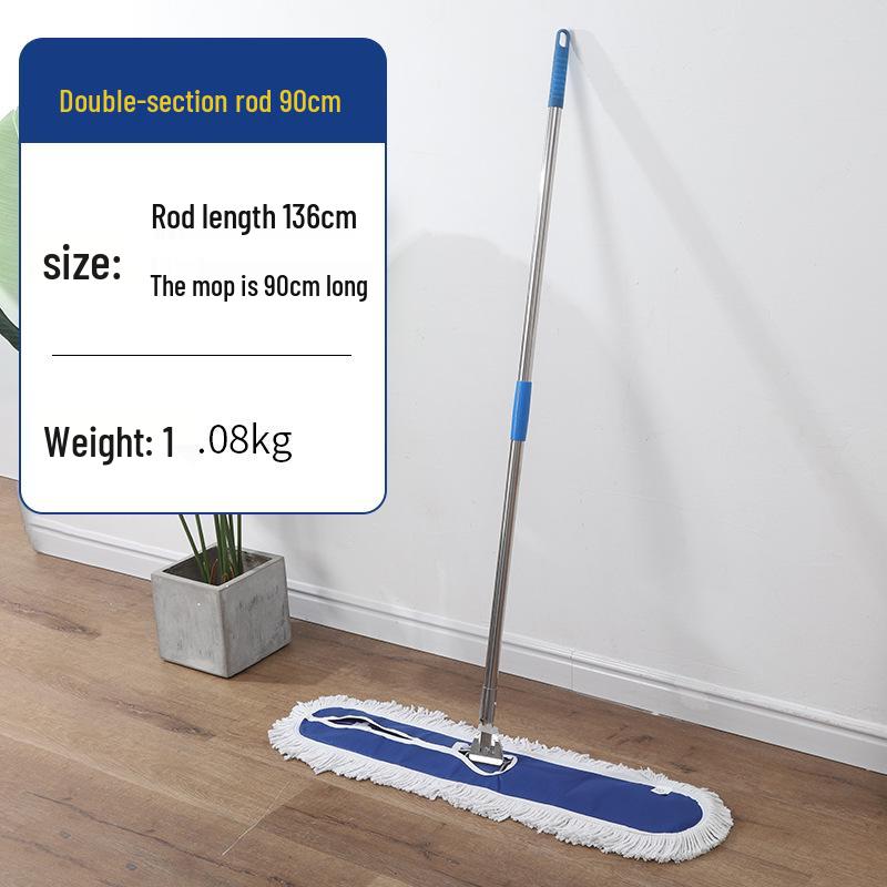 Rotating Cotton Thread Dust Mop for Home, Hotel & Homestay - Dual-Use for Dry & Wet Cleaning