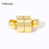 Wholesale 18K Gold Plated Brass Round Ball Strong Magnetic Clasps End Clasp Connectors For DIY Jewelry Making Supplies
