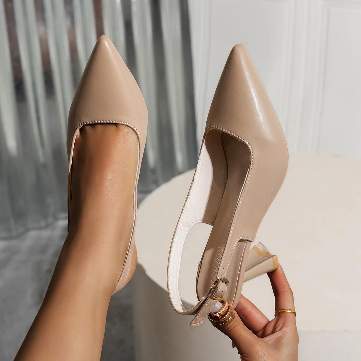 

Fashion 2025 New Summer Style Fashionable Black Comfortable Versatile Elegant and Wear-resistant Bag-toe Casual Back Strap Sandals 35 розовый