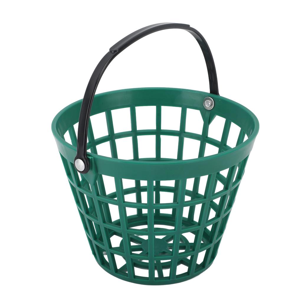 Cesto Porta Palline da Golf Contenitore Palline da Golf con Manico Secchiello da Golf in Plastica Nylon Verde Contiene Fino a 25 Pz