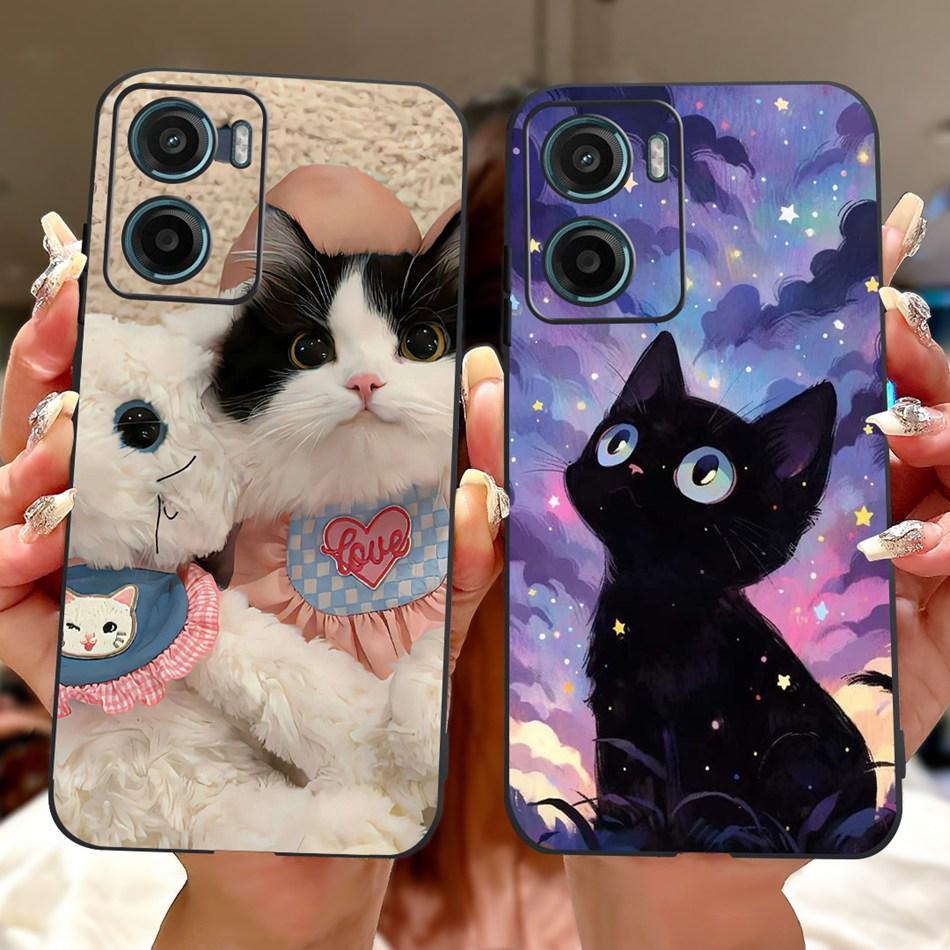 For Motorola Moto G05 G15 E15 2024 Floral Butterfly Phone Case For MOTO G05 G15 E15 4G Black Silicone Soft Lightweight Case