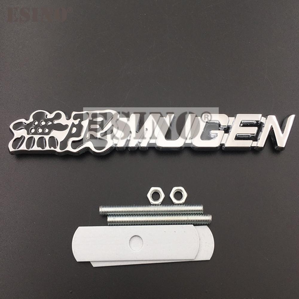New Car Styling 3D Metal Chrome Zinc Alloy Emblem Car Grill Badge Emblem Auto Accessory for Honda Mugen Power HG3