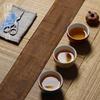 Fabric Bamboo Tea Mat Linen Zen Table Runner Japanese Tea Tray Mat Tablecloth Tea Set Accessories
