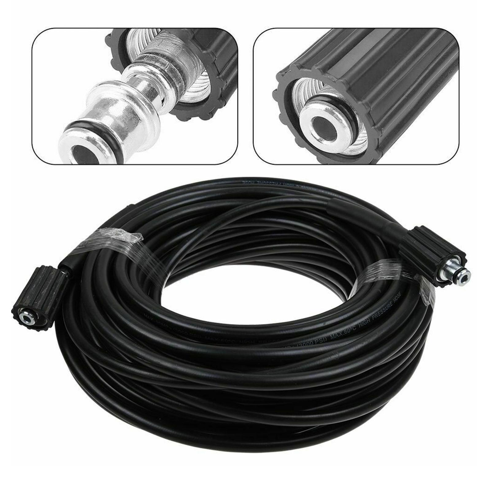 

Pressure Washer Replacement Extension Hose 50FT 5800PSI with Adapter High Power чёрный