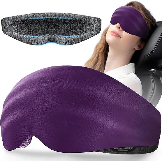 Sleep Mask Blackout, LC-dolida 3D Eye Mask for Sleeping, Soft and No Pressure On Eyes, Sleep Mask for Men Women Sleeping Nap Travel