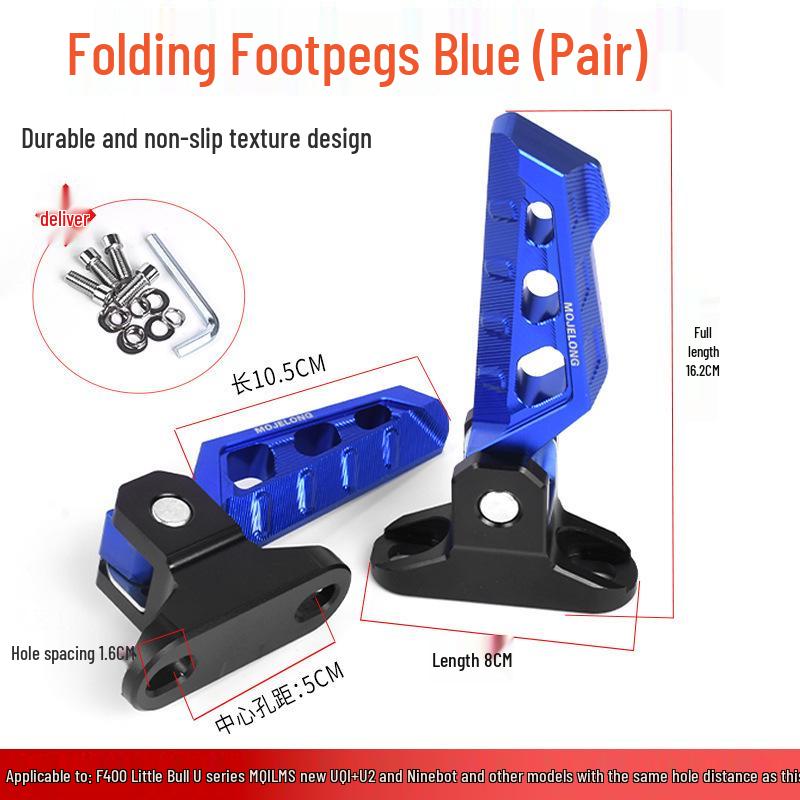 Folding Foot Pegs for Niu UQi+ U2 F400T MQIL MS Electric Scooters