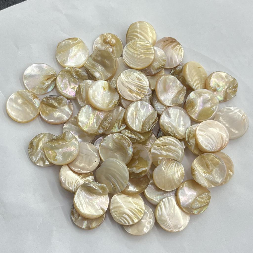20Pcs/Pack, Irregular Round Shell Beads, Natural Shell Loose Beads, 20mm, for Jewelry Making DIY Supplies, Unisex Crafts