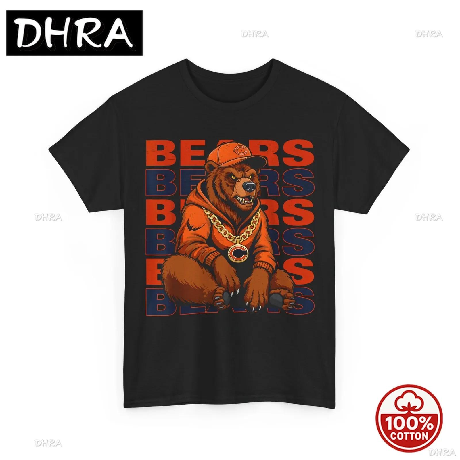 Bears Shirt Angry Bear WOMEN Unisex Shirt with Unique Pattern for Travel Gothic T Shirts Classic Chill Casual Top Short Sleeve Tee S