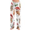 Women's Christmas Print Plush Casual Pants Cozy Holiday Pants for Winter Everyday Wear