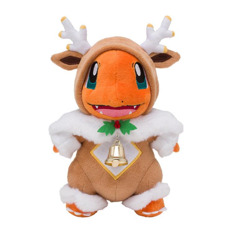 30cm Anime Christmas Style Plush Toys Charizard Charmander Soft Stuffed Peluche Doll Kids Child Xmas Birthday Gifts