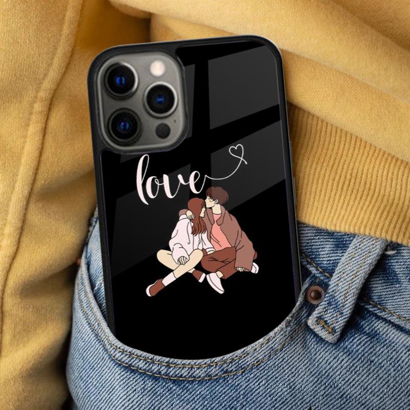Cute Boy Girl Couple Soft Phone Case for iPhone 17 Air 16e Pro max 15 Pro 13 14 Plus 11 12 MagSafe Magnetic Coque