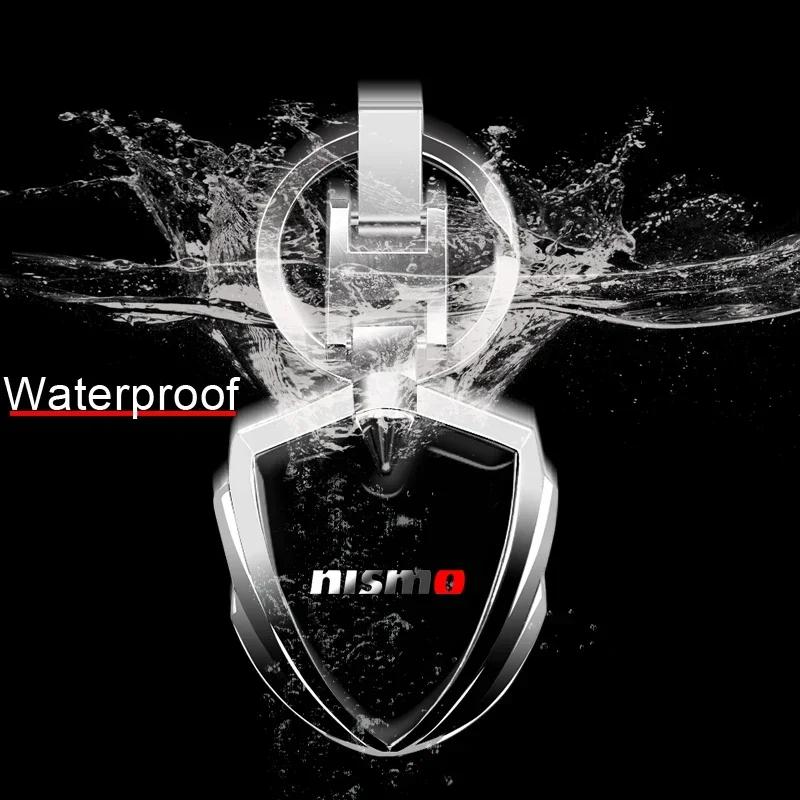 1 st Biltillbehör 3D Metall Nyckelring Sköldformad Nyckelring För Nissan Nismo Qashqai J10 Juke Micra Leaf Sentra Patrol Y61 Note