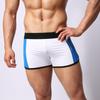 Cuecas Boxers Esportivas Masculinas Respiráveis de Cintura Baixa com Cós Contrastante e Design de Painéis Laterais Roupa Íntima Esportiva