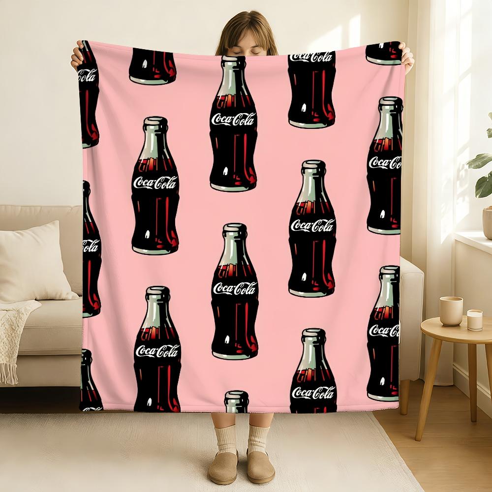 Coperta Fashion C-Coca-C-Cola-S Morbida e Delicata sulla Pelle per Divano Letto Riposino Copriletto Piumone per Tutte le Stagioni