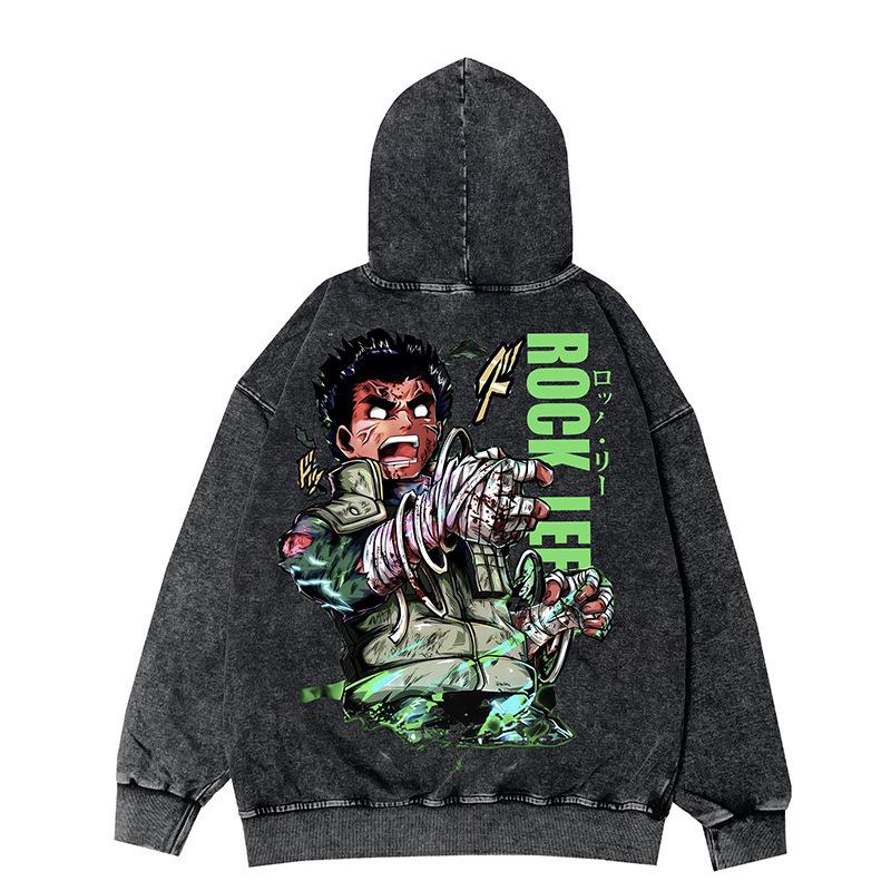 Naruto Vintage Oversized Hooded Jacket - Japanese Anime Style (Autumn/Winter)
