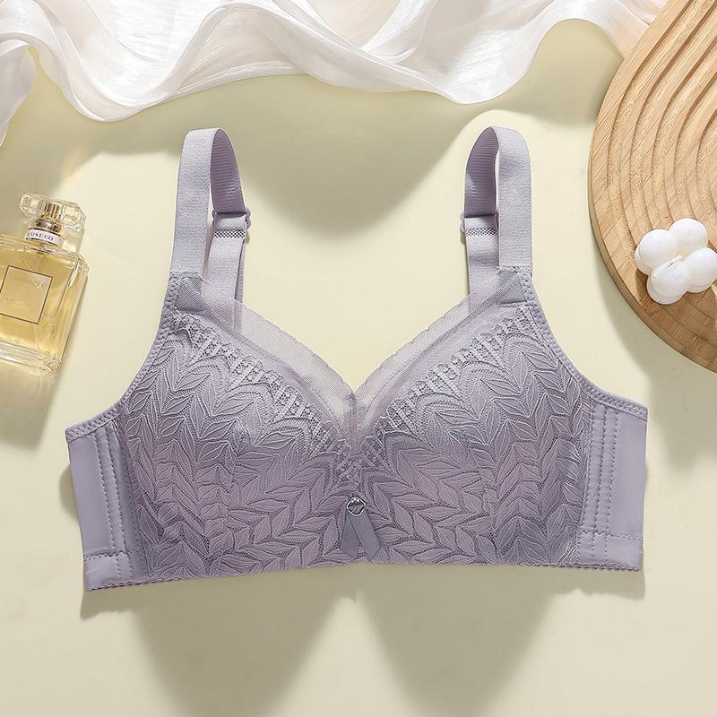 Oudifen Lace Small Chest Gathered, No Empty Cup Bra, Comfortable Lifting, Upper Support, Anti Sagging, Double Breasted Bra Without Steel Ring