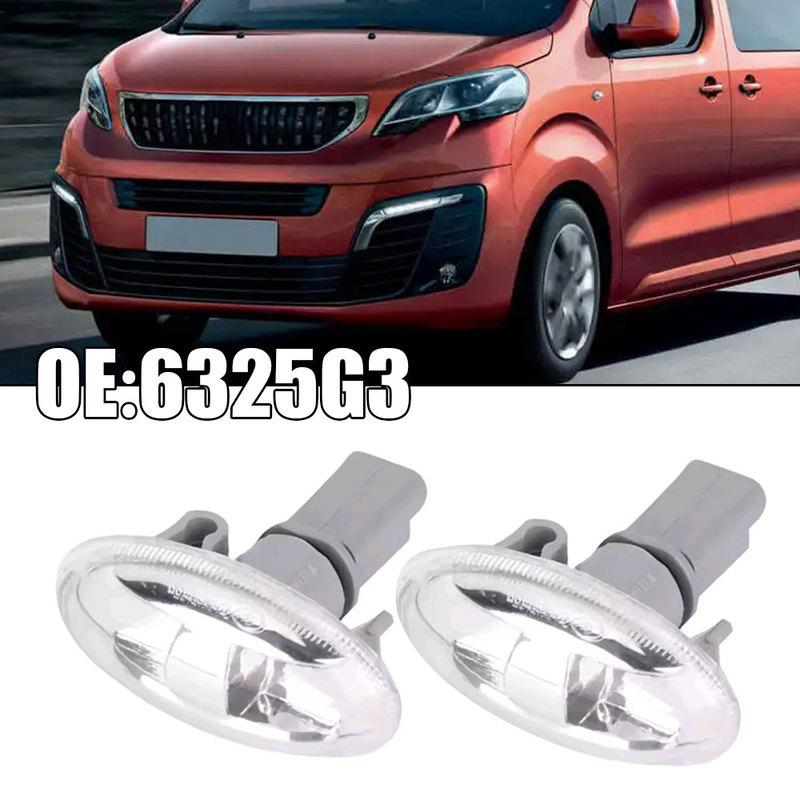 2x Car Fender Turn Signal Lights Body Side Marker Lamps Auto Accessories for Peugeot 108 107 206 1007 407 Partner 6325G3 6325G4