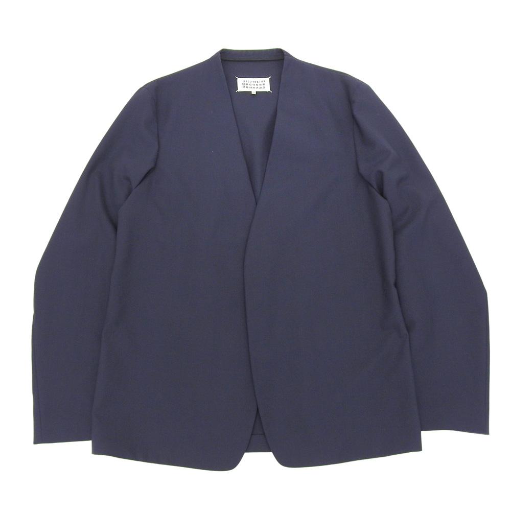 Maison Margiela Excellent condition collarless jacket, men's, navy, size 50, 18AW S50BN0357 Jacket 50 NavyUsed