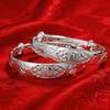 Dragon and Phoenix Fu silver bracelet for women, adjustable, new style with blooming flowers, wrist accessory, new Chinese style, daily wear
