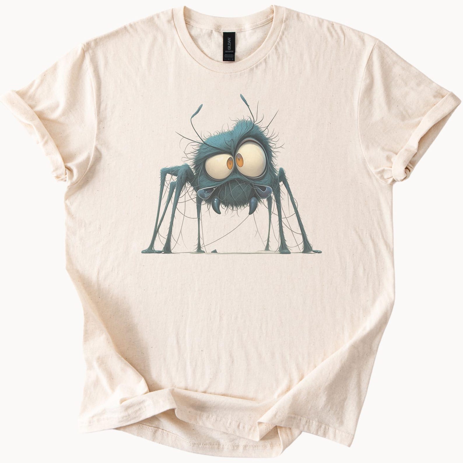 Funny Cartoon Bug T Shirt Cute Big Eyed Insect Graphic Tee Whimsical Animal Character Shirt Unique Artistic Creature Drawing Top 100