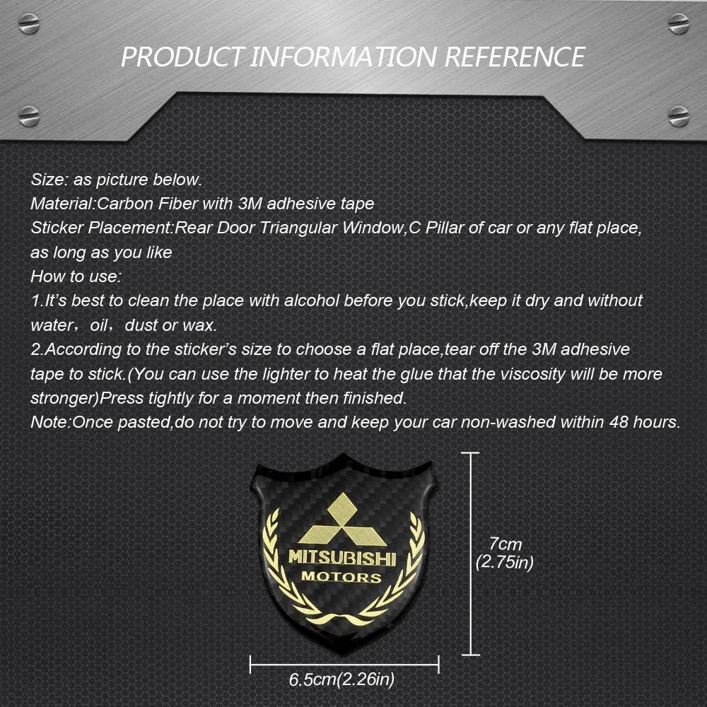 lcbk8 Metal Shield Badge Car Sticker Rear Side Body Emblem for Mitsubishi Outlander Lancer 9 10 ASX Eclipse Pajero L200 Accessories