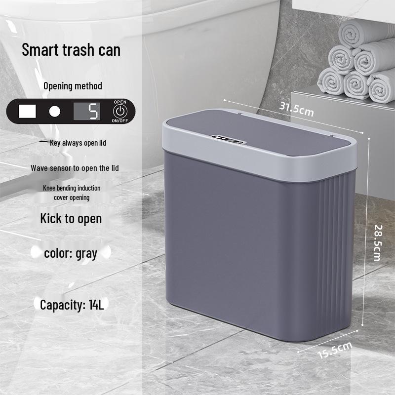 2025 Smart Induction Trash Can: Automatic, Hygienic, Light Luxury Design for Home