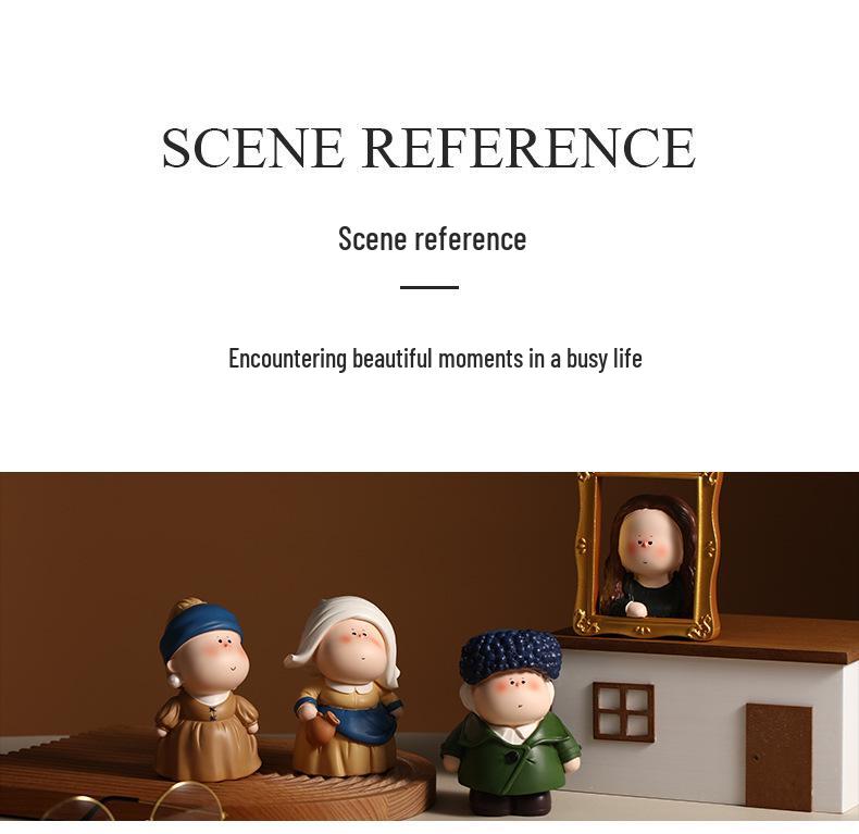 Decorative Foyer Key Tray with Pearl Earring Girl Design - Creative Living Room Ornament