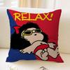 M-Mafalda Girl Pillow Covers Cartoon Sofa Decorative Home Double-Sided Printing Short Plush Cute Cushion Cover